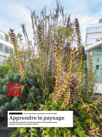 couverture hochparterre apprendre le paysage